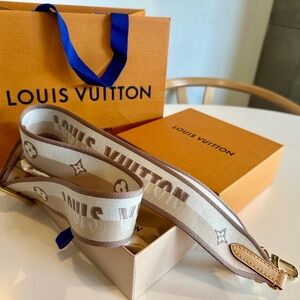 Beige Jacquard Bandoulière adjustable strap